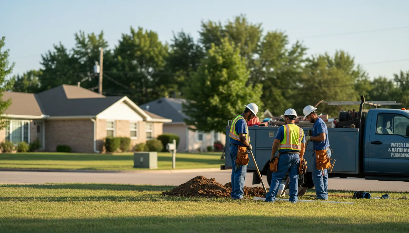Residential water line and bathroom plumbing service in Clarion, IA